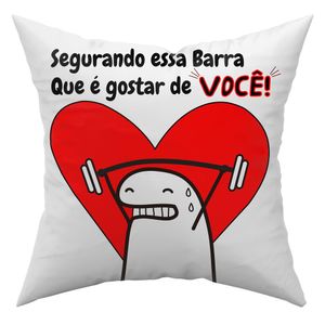 Almofada Avulsa Cheia 45Cm X 45Cm Segurando Essa Barra