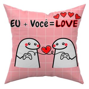 Almofada Avulsa Cheia C/ Frases 45Cm X 45Cm Eu Mais Voce