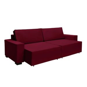 Sofá Dallas 2.30m Retrátil - Vinho