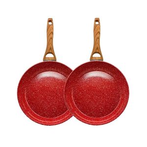 Kit 2 Frigideiras Nano Cerâmica Marmorizada Sem Óleo 22Cm