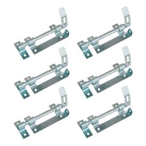 Kit 6 Trinco Ferrolho Para Portão Porteira Aço Zincado 180Mm
