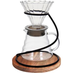 Kanne Cafeteira Com Filtro 300Ml Borosilicato Transp Com Suporte