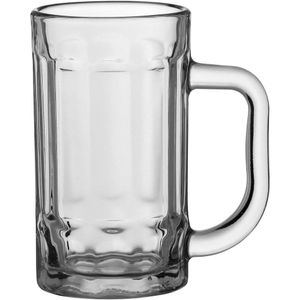 Caneca Cerveja 13X11X7Cm 380Ml Vidro Transp