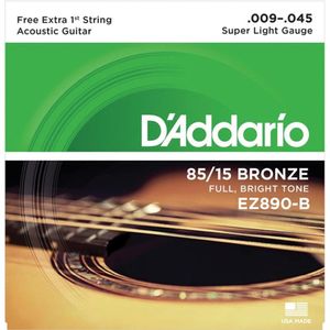 Encordoamento De Aco Para Violao Ez890 6 Cordas Super Light