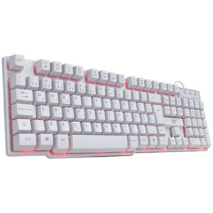 Teclado Gamer Vx Gaming Hydra Branco Abnt2 Multimídia Com Le
