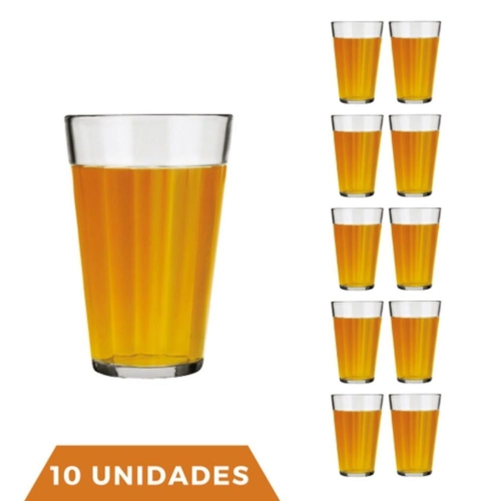 Jogo Copos Long Drink, Americano, 8 Peças, 300ml, Incolor, Copo