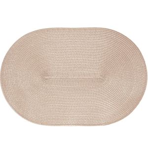 Americano Requinte Liso Para Mesa Oval 30x45cm Palha