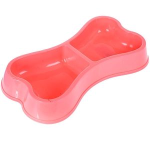 Comedouro Osso Duplo 24x13x3,5cm 150ml Rosa