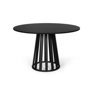 Mesa De Jantar Redonda 4 Lugares 90cm Tália Preta - Straub Web