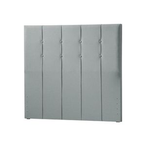 Cabeceira Estofada King Box Roma 195Cm Linho Cinza - Cor: Preto