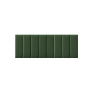 Cabeceira Cama Casal Queen Estofada Modulada 160Cm Rony Veludo Verde - Cor: Preto