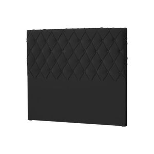 Cabeceira Cama Casal Queen Estofada Capitonê Box Chicago 160Cm Veludo Preto - Cor: Preto
