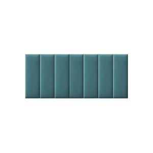 Cabeceira Casal Estofada Modulada Rony 140Cm Veludo Azul - Cor: Preto