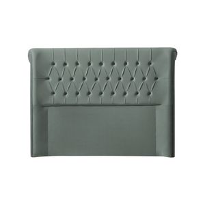 Cabeceira Painel Estofada Box Para Cama King Casal Capitonê New 2M Veludo Cinza - Cor: Preto