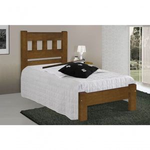 Cama Solteirão Marrocos Angelim Pedra/Tauari Imbuia