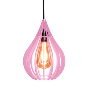 Luminária Teto Lustre Pendente Balcão Cozinha Sala Chile Cor:rosa