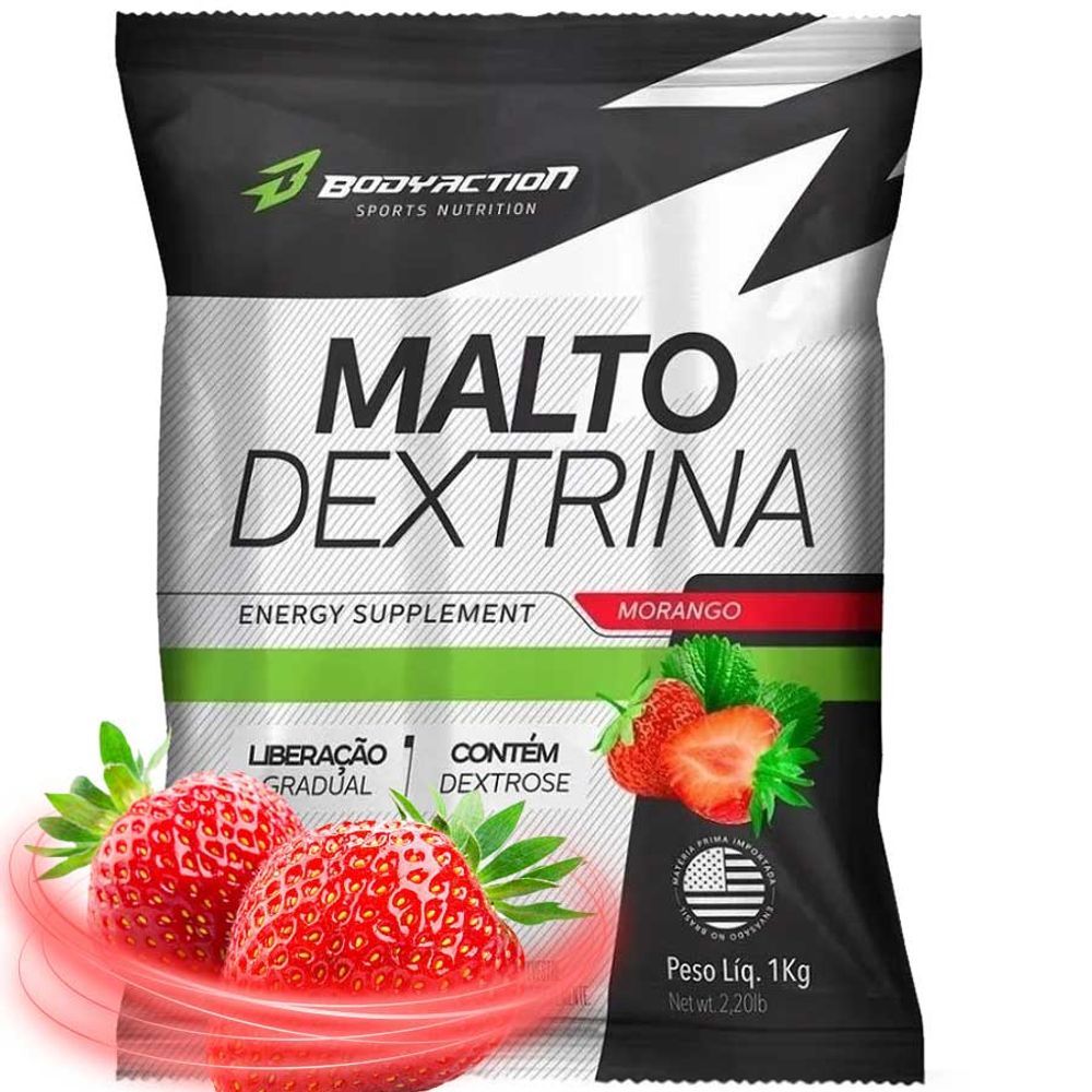 3x Suplemento Energetico Malto Dextrina Dextrose 1kg BodyAction