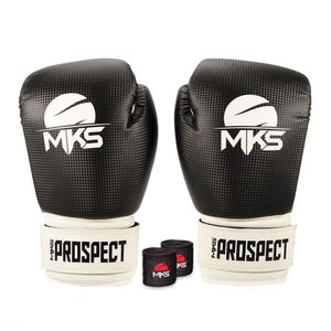 Luva Boxe Muay Thai Prospect Inverse Black Bandagem 10 Oz