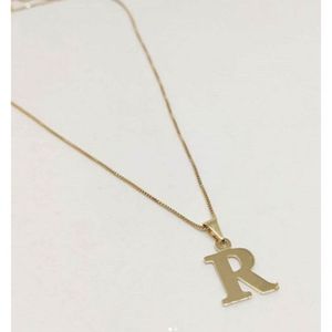 Gargantilha Letra Inicial Banhado A Ouro 18k