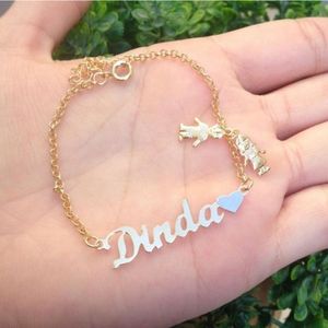 Pulseira Dinda Com 2 Pingentes Banhada A Ouro