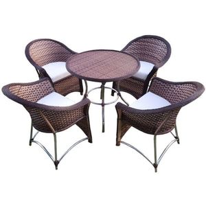 Conjunto De Mesa Camberra 4 Poltronas + 1 Mesa