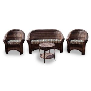 Conjunto De 1 Sofá + 2 Poltronas + 1 Mesa Centro Náutica