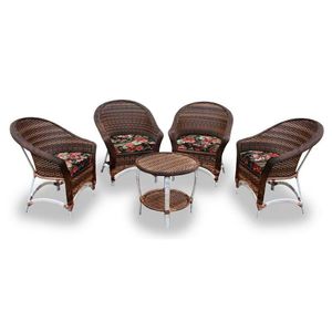 Conjunto De Poltronas Alumínio 4 Poltronas + 1 Mesa Centro
