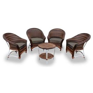 Conjunto De Poltronas Alumínio 4 Poltronas + 1 Mesa Centro