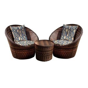 Conjunto De Poltronas Bola 2 Poltronas + 1 Mesa Centro