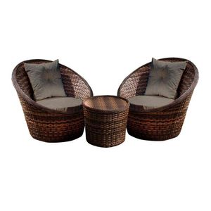 Conjunto De Poltronas Bola 2 Poltronas + 1 Mesa Centro Fendi