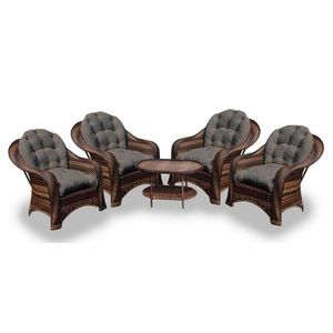 Conjunto De Poltronas 4 Poltronas + 1 Mesa Centro Fendi