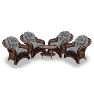 Conjunto De Poltronas 4 Poltronas + 1 Mesa Centro