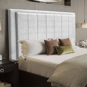 Cabeceira Opala Cama Box Queen 160Cm Linho Cinza Claro