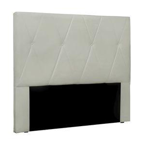 Cabeceira Cama Box Casal Aquilla 140Cm Veludo Branco Navajo