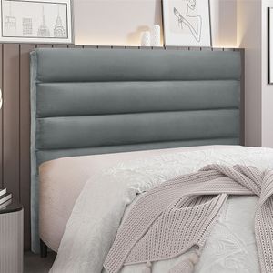 Cabeceira Para Cama Box Queen La Italiana 160Cm Veludo Cinza