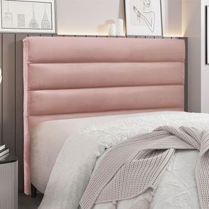 Cabeceira Para Cama Box Queen La Italiana 160Cm Veludo Rosa