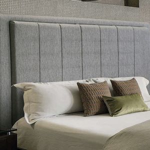 Cabeceira Opala Cama Box Casal 140Cm Linho Cinza