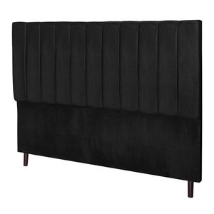 Cabeceira Leblon Para Cama Box Casal 144 Cm Suede Preto
