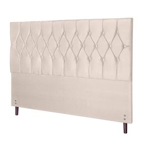 Cabeceira Madri Para Cama Box Queen 164 Cm Suede Bege