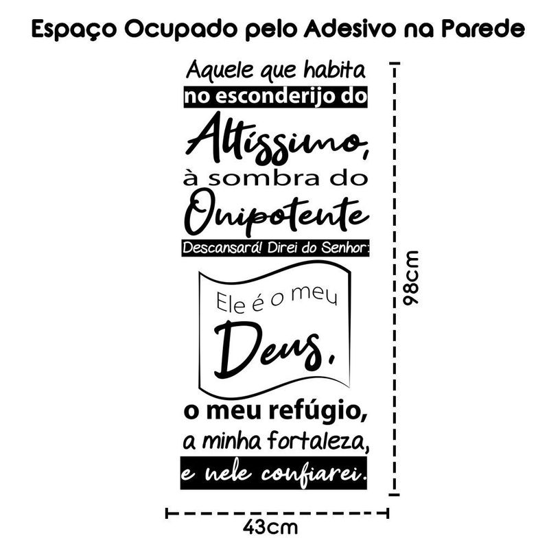 Adesivo De Parede Salmo 91