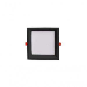 Plafon De Embutir Low Frame Preto 1350Lm 18W Branco Quente