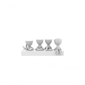 Vaso Bob Sentado Branco Pequeno - Material Reciclado