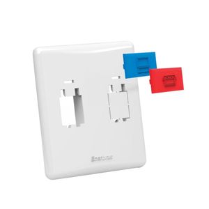 Placa Para Conector Keystone Enerbras 2 Furos Para Caixa 3X3