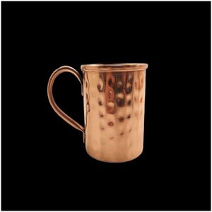 Caneca Martelada Moscow Mule Drinks Cobre Alça Bronze 350Ml
