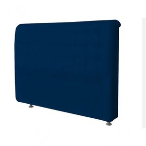 Cabeceira Dama 1,60 Cm Cama Box Queen Suede Azul Marinho