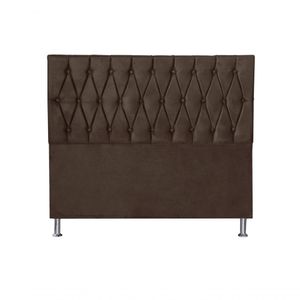 Cabeceira Paris 1,95 Cm Cama Box King Size Suede Marrom