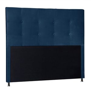 Cabeceira Berlim 1,95 Cm Cama Box King Corino Azul Marinho