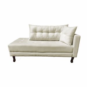 Divã Recamier Troya 1,80 Cm Lado Direito Suede Bege