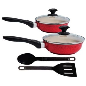 Jogo Frigideiras Antiaderente Marmorizado 16 E 24cm T02 N03