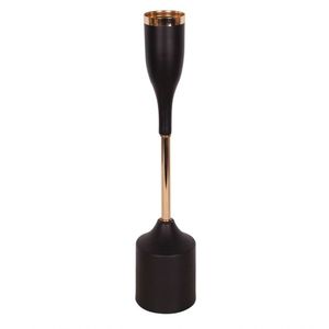 Castiçal De Metal Preto Cobre Vela